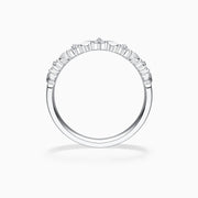 Round Cut Moissanite Diamond Unique Wedding Band Mapple Gems